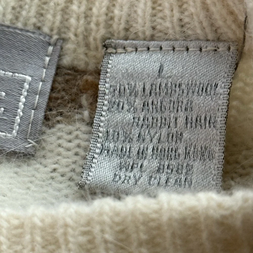 Evan Picone VTG Lambswool Angora Sweater Women's L Lightweight Sleeveless - Picture 5 of 6